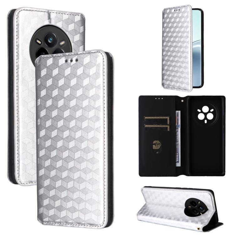 Cubic Grid Texture Flip Leather Phone Case, For Realme 14X 5G Malay / V70 / V70s, For Realme 14 5G Global, For Realme P3 Ultra 5G, For Realme 14 Pro Lite 5G, For Realme Neo7x 5G / P3 5G, For Realme P3 Pro 5G, For Realme 14 Pro+ 5G, For Realme 14 Pro 5G...