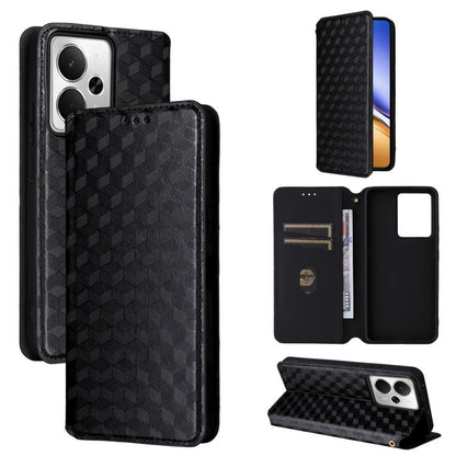 Cubic Grid Texture Flip Leather Phone Case, For Realme 14X 5G Malay / V70 / V70s, For Realme 14 5G Global, For Realme P3 Ultra 5G, For Realme 14 Pro Lite 5G, For Realme Neo7x 5G / P3 5G, For Realme P3 Pro 5G, For Realme 14 Pro+ 5G, For Realme 14 Pro 5G...