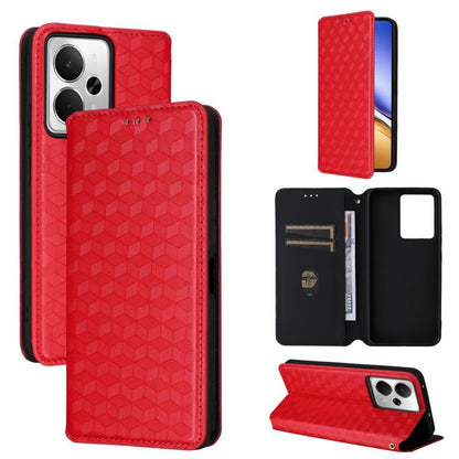 Cubic Grid Texture Flip Leather Phone Case, For Realme 14X 5G Malay / V70 / V70s, For Realme 14 5G Global, For Realme P3 Ultra 5G, For Realme 14 Pro Lite 5G, For Realme Neo7x 5G / P3 5G, For Realme P3 Pro 5G, For Realme 14 Pro+ 5G, For Realme 14 Pro 5G...
