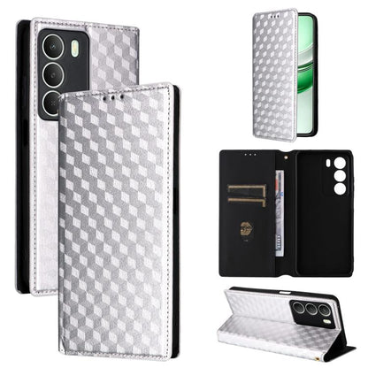 Cubic Grid Texture Flip Leather Phone Case, For Realme 14X 5G Malay / V70 / V70s, For Realme 14 5G Global, For Realme P3 Ultra 5G, For Realme 14 Pro Lite 5G, For Realme Neo7x 5G / P3 5G, For Realme P3 Pro 5G, For Realme 14 Pro+ 5G, For Realme 14 Pro 5G...