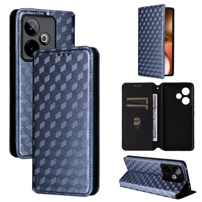 Cubic Grid Texture Flip Leather Phone Case, For Realme C100 4G / C100i 4G / C100x 4G, For Realme P4 Power 5G, For Realme Note 80 4G, For Realme 16 5G, For Realme 16 Pro+ 5G Global, For Realme 16 Pro 5G Global, For Realme C85 5G / 15X 5G                ...