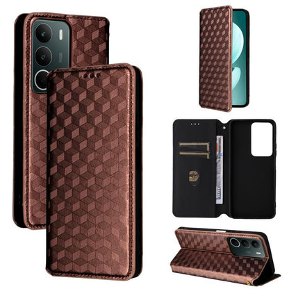 Cubic Grid Texture Flip Leather Phone Case, For Realme C100 4G / C100i 4G / C100x 4G, For Realme P4 Power 5G, For Realme Note 80 4G, For Realme 16 5G, For Realme 16 Pro+ 5G Global, For Realme 16 Pro 5G Global, For Realme C85 5G / 15X 5G                ...