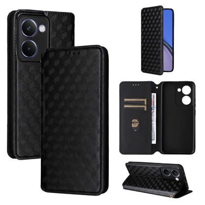 Cubic Grid Texture Flip Leather Phone Case, For Realme 14X 5G Malay / V70 / V70s, For Realme 14 5G Global, For Realme P3 Ultra 5G, For Realme 14 Pro Lite 5G, For Realme Neo7x 5G / P3 5G, For Realme P3 Pro 5G, For Realme 14 Pro+ 5G, For Realme 14 Pro 5G...