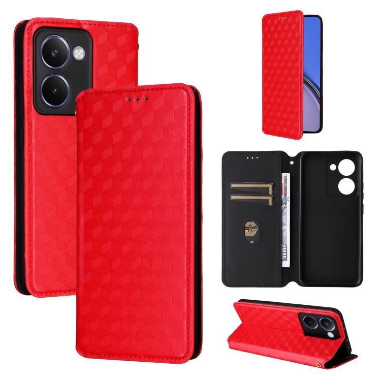 Cubic Grid Texture Flip Leather Phone Case, For Realme 14X 5G Malay / V70 / V70s, For Realme 14 5G Global, For Realme P3 Ultra 5G, For Realme 14 Pro Lite 5G, For Realme Neo7x 5G / P3 5G, For Realme P3 Pro 5G, For Realme 14 Pro+ 5G, For Realme 14 Pro 5G...