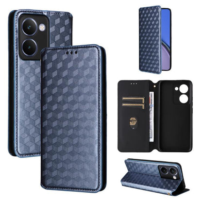 Cubic Grid Texture Flip Leather Phone Case, For Realme 14X 5G Malay / V70 / V70s, For Realme 14 5G Global, For Realme P3 Ultra 5G, For Realme 14 Pro Lite 5G, For Realme Neo7x 5G / P3 5G, For Realme P3 Pro 5G, For Realme 14 Pro+ 5G, For Realme 14 Pro 5G...