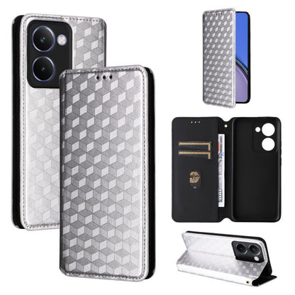 Cubic Grid Texture Flip Leather Phone Case, For Realme 14X 5G Malay / V70 / V70s, For Realme 14 5G Global, For Realme P3 Ultra 5G, For Realme 14 Pro Lite 5G, For Realme Neo7x 5G / P3 5G, For Realme P3 Pro 5G, For Realme 14 Pro+ 5G, For Realme 14 Pro 5G...