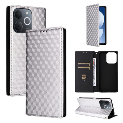 Cubic Grid Texture Flip Leather Phone Case, For Realme C100 4G / C100i 4G / C100x 4G, For Realme P4 Power 5G, For Realme Note 80 4G, For Realme 16 5G, For Realme 16 Pro+ 5G Global, For Realme 16 Pro 5G Global, For Realme C85 5G / 15X 5G                ...
