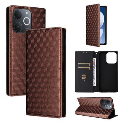 Cubic Grid Texture Flip Leather Phone Case, For Realme C100 4G / C100i 4G / C100x 4G, For Realme P4 Power 5G, For Realme Note 80 4G, For Realme 16 5G, For Realme 16 Pro+ 5G Global, For Realme 16 Pro 5G Global, For Realme C85 5G / 15X 5G                ...