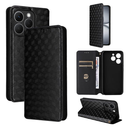 Cubic Grid Texture Flip Leather Phone Case, For Realme C100 4G / C100i 4G / C100x 4G, For Realme P4 Power 5G, For Realme Note 80 4G, For Realme 16 5G, For Realme 16 Pro+ 5G Global, For Realme 16 Pro 5G Global, For Realme C85 5G / 15X 5G                ...