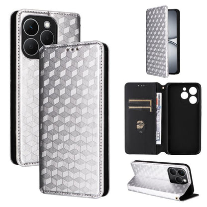 Cubic Grid Texture Flip Leather Phone Case, For Realme C100 4G / C100i 4G / C100x 4G, For Realme P4 Power 5G, For Realme Note 80 4G, For Realme 16 5G, For Realme 16 Pro+ 5G Global, For Realme 16 Pro 5G Global, For Realme C85 5G / 15X 5G                ...