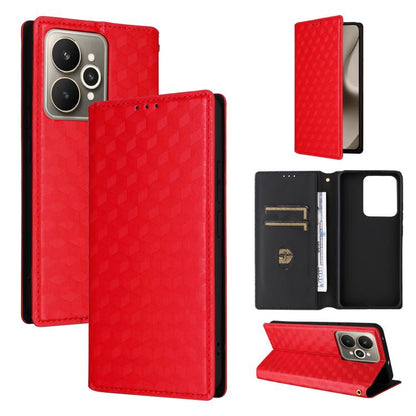 Cubic Grid Texture Flip Leather Phone Case, For Realme C100 4G / C100i 4G / C100x 4G, For Realme P4 Power 5G, For Realme Note 80 4G, For Realme 16 5G, For Realme 16 Pro+ 5G Global, For Realme 16 Pro 5G Global, For Realme C85 5G / 15X 5G                ...