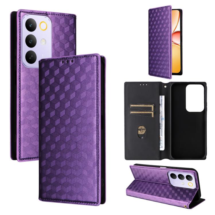 Cubic Grid Texture Flip Leather Phone Case, For Realme C100 4G / C100i 4G / C100x 4G, For Realme P4 Power 5G, For Realme Note 80 4G, For Realme 16 5G, For Realme 16 Pro+ 5G Global, For Realme 16 Pro 5G Global, For Realme C85 5G / 15X 5G                ...