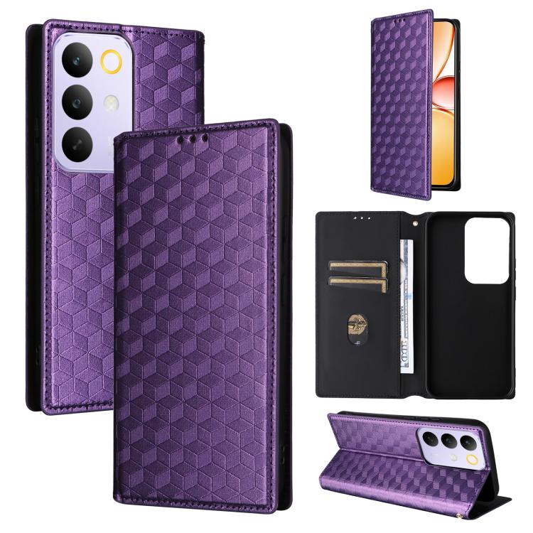 Cubic Grid Texture Flip Leather Phone Case, For Realme C100 4G / C100i 4G / C100x 4G, For Realme P4 Power 5G, For Realme Note 80 4G, For Realme 16 5G, For Realme 16 Pro+ 5G Global, For Realme 16 Pro 5G Global, For Realme C85 5G / 15X 5G                ...