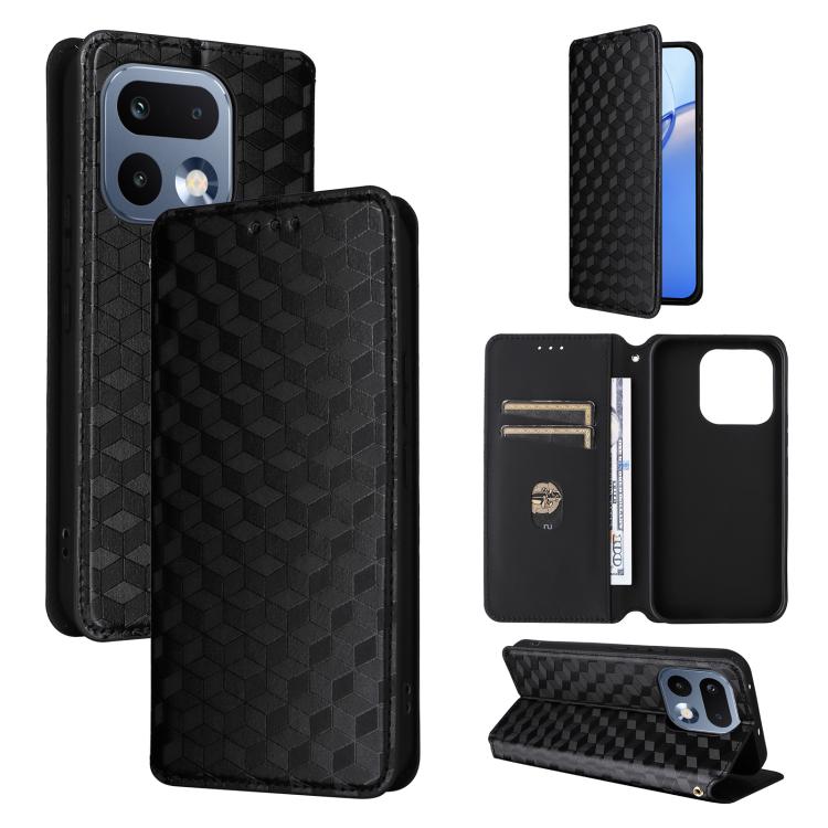 Cubic Grid Texture Flip Leather Phone Case, For Realme C100 4G / C100i 4G / C100x 4G, For Realme P4 Power 5G, For Realme Note 80 4G, For Realme 16 5G, For Realme 16 Pro+ 5G Global, For Realme 16 Pro 5G Global, For Realme C85 5G / 15X 5G                ...