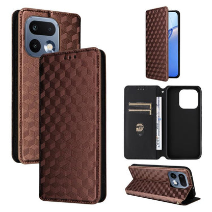 Cubic Grid Texture Flip Leather Phone Case, For Realme C100 4G / C100i 4G / C100x 4G, For Realme P4 Power 5G, For Realme Note 80 4G, For Realme 16 5G, For Realme 16 Pro+ 5G Global, For Realme 16 Pro 5G Global, For Realme C85 5G / 15X 5G                ...