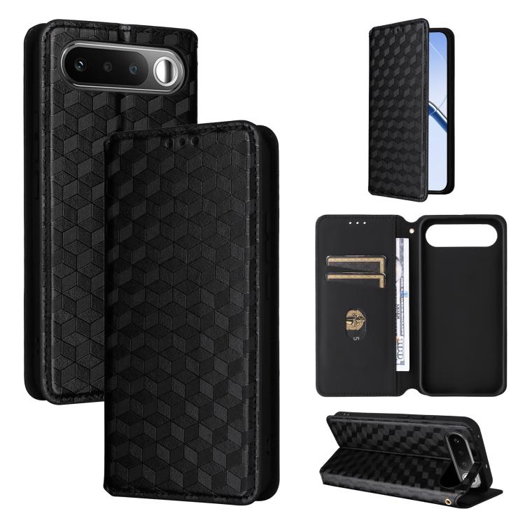 Cubic Grid Texture Flip Leather Phone Case, For Realme C100 4G / C100i 4G / C100x 4G, For Realme P4 Power 5G, For Realme Note 80 4G, For Realme 16 5G, For Realme 16 Pro+ 5G Global, For Realme 16 Pro 5G Global, For Realme C85 5G / 15X 5G                ...