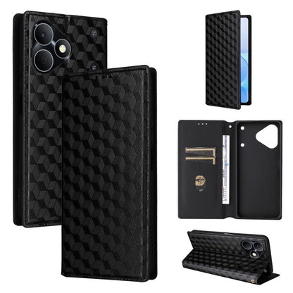 Cubic Grid Texture Flip Leather Phone Case, For Realme C100 4G / C100i 4G / C100x 4G, For Realme P4 Power 5G, For Realme Note 80 4G, For Realme 16 5G, For Realme 16 Pro+ 5G Global, For Realme 16 Pro 5G Global, For Realme C85 5G / 15X 5G                ...