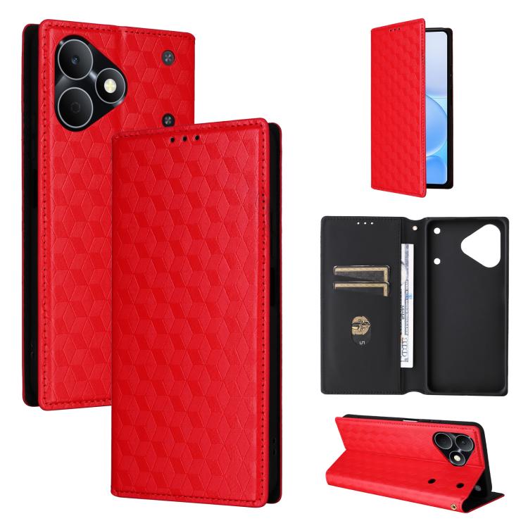 Cubic Grid Texture Flip Leather Phone Case, For Realme C100 4G / C100i 4G / C100x 4G, For Realme P4 Power 5G, For Realme Note 80 4G, For Realme 16 5G, For Realme 16 Pro+ 5G Global, For Realme 16 Pro 5G Global, For Realme C85 5G / 15X 5G                ...