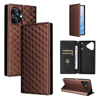 Cubic Grid Texture Flip Leather Phone Case, For Realme C100 4G / C100i 4G / C100x 4G, For Realme P4 Power 5G, For Realme Note 80 4G, For Realme 16 5G, For Realme 16 Pro+ 5G Global, For Realme 16 Pro 5G Global, For Realme C85 5G / 15X 5G                ...