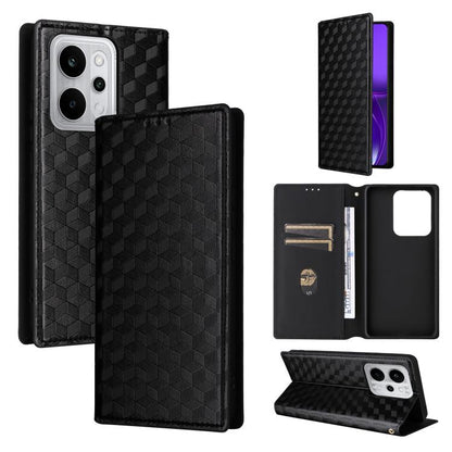 Cubic Grid Texture Flip Leather Phone Case, For Realme C100 4G / C100i 4G / C100x 4G, For Realme P4 Power 5G, For Realme Note 80 4G, For Realme 16 5G, For Realme 16 Pro+ 5G Global, For Realme 16 Pro 5G Global, For Realme C85 5G / 15X 5G                ...