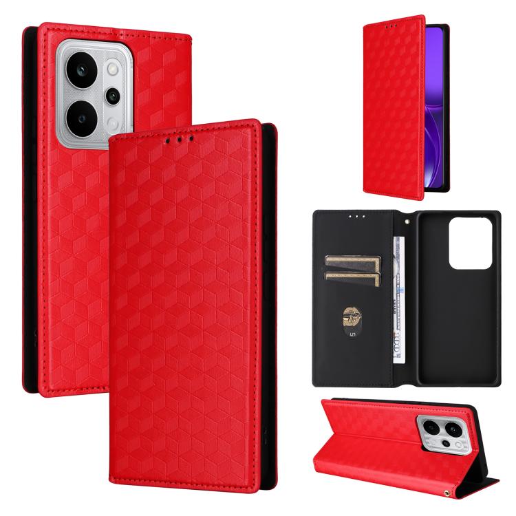 Cubic Grid Texture Flip Leather Phone Case, For Realme C100 4G / C100i 4G / C100x 4G, For Realme P4 Power 5G, For Realme Note 80 4G, For Realme 16 5G, For Realme 16 Pro+ 5G Global, For Realme 16 Pro 5G Global, For Realme C85 5G / 15X 5G                ...