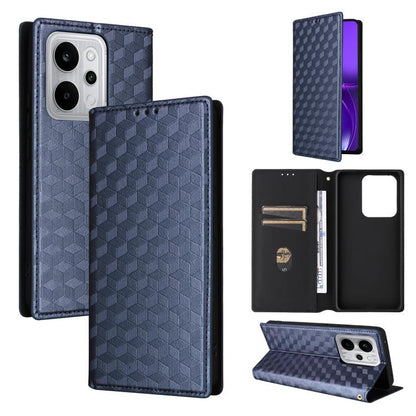 Cubic Grid Texture Flip Leather Phone Case, For Realme C100 4G / C100i 4G / C100x 4G, For Realme P4 Power 5G, For Realme Note 80 4G, For Realme 16 5G, For Realme 16 Pro+ 5G Global, For Realme 16 Pro 5G Global, For Realme C85 5G / 15X 5G                ...