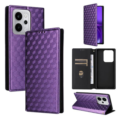 Cubic Grid Texture Flip Leather Phone Case, For Realme C100 4G / C100i 4G / C100x 4G, For Realme P4 Power 5G, For Realme Note 80 4G, For Realme 16 5G, For Realme 16 Pro+ 5G Global, For Realme 16 Pro 5G Global, For Realme C85 5G / 15X 5G                ...