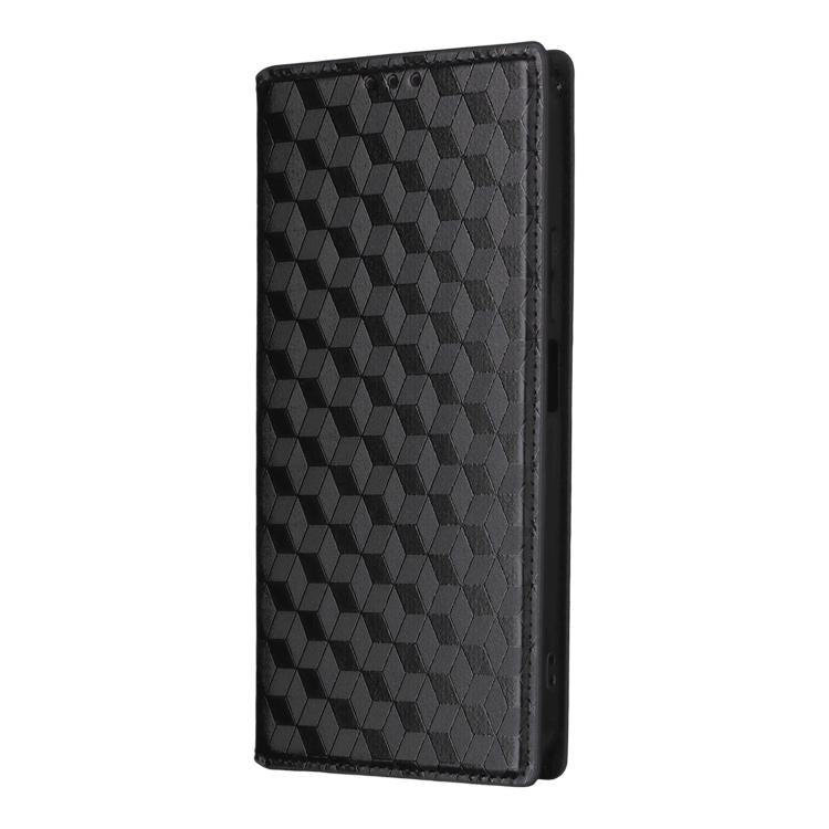 Cubic Grid Texture Flip Leather Phone Case, For Realme C100 4G / C100i 4G / C100x 4G, For Realme P4 Power 5G, For Realme Note 80 4G, For Realme 16 5G, For Realme 16 Pro+ 5G Global, For Realme 16 Pro 5G Global, For Realme C85 5G / 15X 5G                ...