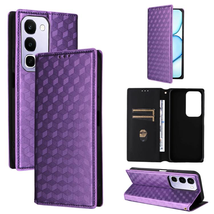 Cubic Grid Texture Flip Leather Phone Case, For Realme C100 4G / C100i 4G / C100x 4G, For Realme P4 Power 5G, For Realme Note 80 4G, For Realme 16 5G, For Realme 16 Pro+ 5G Global, For Realme 16 Pro 5G Global, For Realme C85 5G / 15X 5G                ...