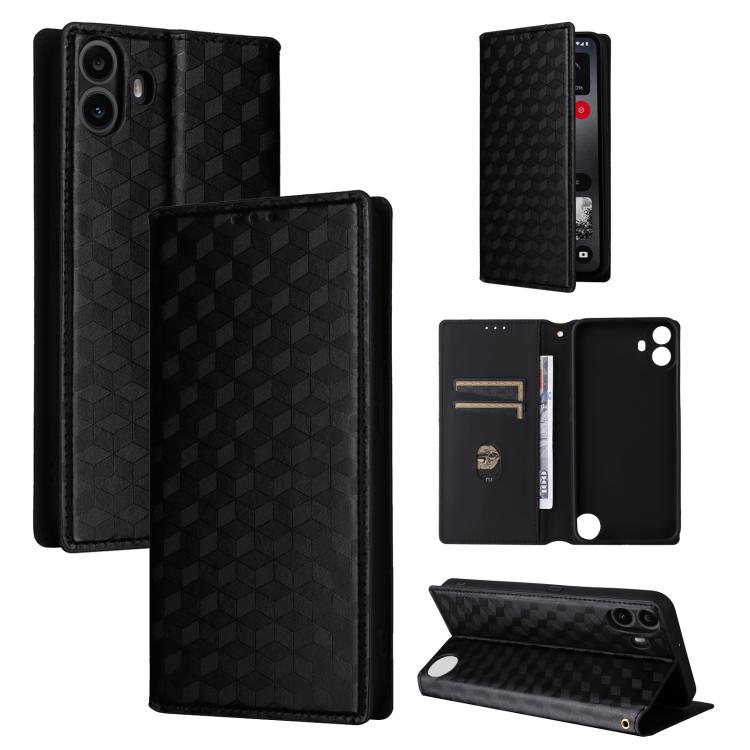 Cubic Grid Texture Flip Leather Phone Case, For Nothing Phone 4b, For Nothing Phone 4a Pro, For Nothing Phone 4a, For Nothing Phone 3a Lite, For Nothing Phone 3, For Nothing CMF Phone 2 Pro, For Nothing Phone 3a, For Nothing Phone 3a Pro               ...