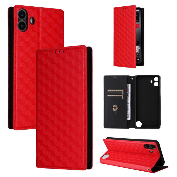 Cubic Grid Texture Flip Leather Phone Case, For Nothing Phone 4b, For Nothing Phone 4a Pro, For Nothing Phone 4a, For Nothing Phone 3a Lite, For Nothing Phone 3, For Nothing CMF Phone 2 Pro, For Nothing Phone 3a, For Nothing Phone 3a Pro               ...