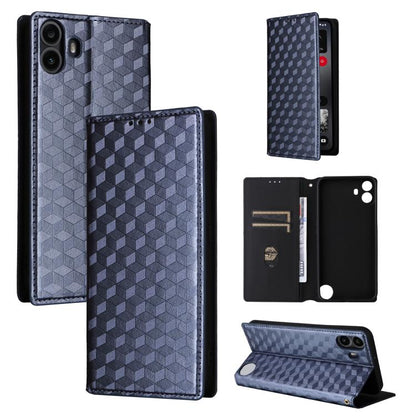 Cubic Grid Texture Flip Leather Phone Case, For Nothing Phone 4b, For Nothing Phone 4a Pro, For Nothing Phone 4a, For Nothing Phone 3a Lite, For Nothing Phone 3, For Nothing CMF Phone 2 Pro, For Nothing Phone 3a, For Nothing Phone 3a Pro               ...