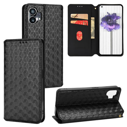 Cubic Grid Texture Flip Leather Phone Case, For Nothing Phone 4b, For Nothing Phone 4a Pro, For Nothing Phone 4a, For Nothing Phone 3a Lite, For Nothing Phone 3, For Nothing CMF Phone 2 Pro, For Nothing Phone 3a, For Nothing Phone 3a Pro               ...