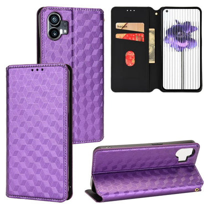 Cubic Grid Texture Flip Leather Phone Case, For Nothing Phone 4b, For Nothing Phone 4a Pro, For Nothing Phone 4a, For Nothing Phone 3a Lite, For Nothing Phone 3, For Nothing CMF Phone 2 Pro, For Nothing Phone 3a, For Nothing Phone 3a Pro               ...