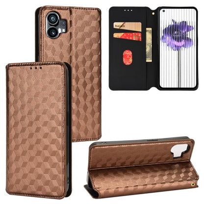Cubic Grid Texture Flip Leather Phone Case, For Nothing Phone 4b, For Nothing Phone 4a Pro, For Nothing Phone 4a, For Nothing Phone 3a Lite, For Nothing Phone 3, For Nothing CMF Phone 2 Pro, For Nothing Phone 3a, For Nothing Phone 3a Pro               ...
