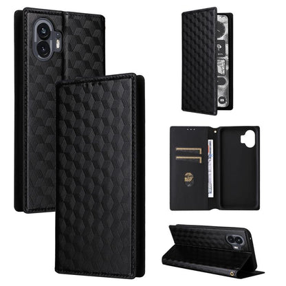 Cubic Grid Texture Flip Leather Phone Case, For Nothing Phone 4b, For Nothing Phone 4a Pro, For Nothing Phone 4a, For Nothing Phone 3a Lite, For Nothing Phone 3, For Nothing CMF Phone 2 Pro, For Nothing Phone 3a, For Nothing Phone 3a Pro               ...