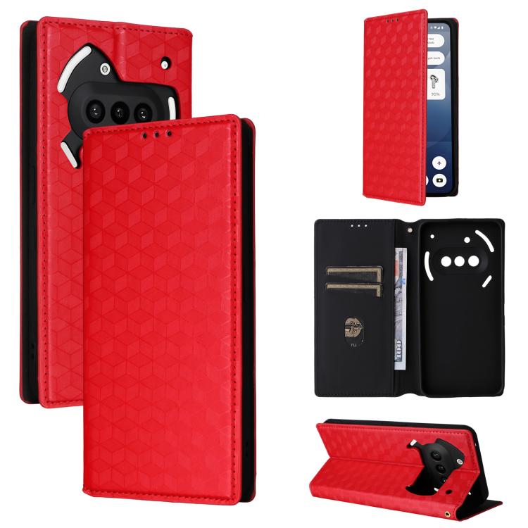 Cubic Grid Texture Flip Leather Phone Case, For Nothing Phone 4b, For Nothing Phone 4a Pro, For Nothing Phone 4a, For Nothing Phone 3a Lite, For Nothing Phone 3, For Nothing CMF Phone 2 Pro, For Nothing Phone 3a, For Nothing Phone 3a Pro               ...