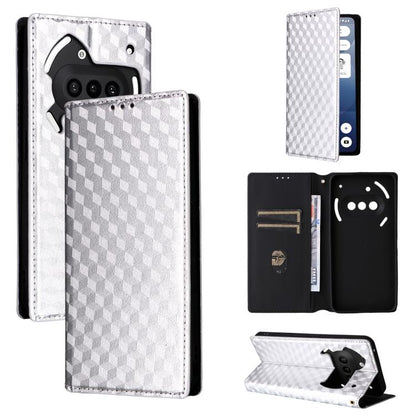 Cubic Grid Texture Flip Leather Phone Case, For Nothing Phone 4b, For Nothing Phone 4a Pro, For Nothing Phone 4a, For Nothing Phone 3a Lite, For Nothing Phone 3, For Nothing CMF Phone 2 Pro, For Nothing Phone 3a, For Nothing Phone 3a Pro               ...
