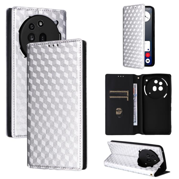 Cubic Grid Texture Flip Leather Phone Case, For Nothing Phone 4b, For Nothing Phone 4a Pro, For Nothing Phone 4a, For Nothing Phone 3a Lite, For Nothing Phone 3, For Nothing CMF Phone 2 Pro, For Nothing Phone 3a, For Nothing Phone 3a Pro               ...