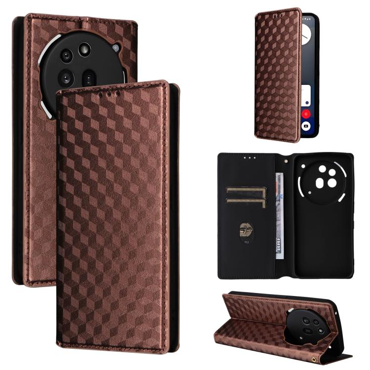 Cubic Grid Texture Flip Leather Phone Case, For Nothing Phone 4b, For Nothing Phone 4a Pro, For Nothing Phone 4a, For Nothing Phone 3a Lite, For Nothing Phone 3, For Nothing CMF Phone 2 Pro, For Nothing Phone 3a, For Nothing Phone 3a Pro               ...
