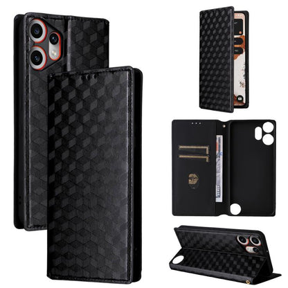 Cubic Grid Texture Flip Leather Phone Case, For Nothing Phone 4b, For Nothing Phone 4a Pro, For Nothing Phone 4a, For Nothing Phone 3a Lite, For Nothing Phone 3, For Nothing CMF Phone 2 Pro, For Nothing Phone 3a, For Nothing Phone 3a Pro               ...