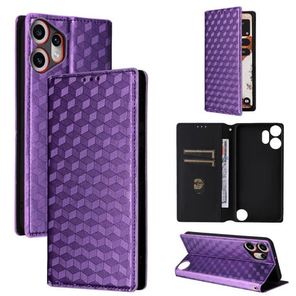 Cubic Grid Texture Flip Leather Phone Case, For Nothing Phone 4b, For Nothing Phone 4a Pro, For Nothing Phone 4a, For Nothing Phone 3a Lite, For Nothing Phone 3, For Nothing CMF Phone 2 Pro, For Nothing Phone 3a, For Nothing Phone 3a Pro               ...