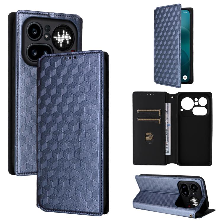 Cubic Grid Texture Flip Leather Phone Case, For Nothing Phone 4b, For Nothing Phone 4a Pro, For Nothing Phone 4a, For Nothing Phone 3a Lite, For Nothing Phone 3, For Nothing CMF Phone 2 Pro, For Nothing Phone 3a, For Nothing Phone 3a Pro               ...