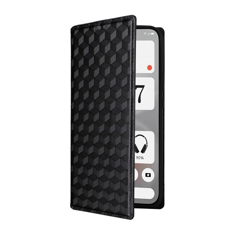 Cubic Grid Texture Flip Leather Phone Case, For Nothing Phone 4b, For Nothing Phone 4a Pro, For Nothing Phone 4a, For Nothing Phone 3a Lite, For Nothing Phone 3, For Nothing CMF Phone 2 Pro, For Nothing Phone 3a, For Nothing Phone 3a Pro               ...