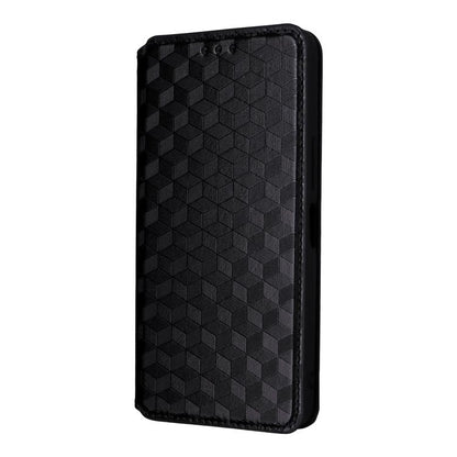 Cubic Grid Texture Flip Leather Phone Case, For Fujitsu Arrows We3, For Fujitsu FCNT Rakuraku F-53E, For Fujitsu Rakuraku A401FC, For Fujitsu Arrows We2 F-52E, For Fujitsu Arrows We2 Plus F-51E, For Fujitsu Arrows N F-51C, For Fujitsu Arrows WE F-51B  ...