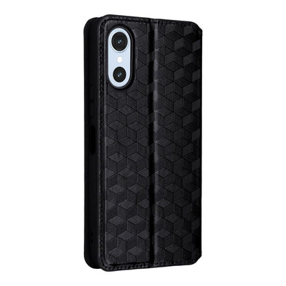 Cubic Grid Texture Flip Leather Phone Case, For Fujitsu Arrows We3, For Fujitsu FCNT Rakuraku F-53E, For Fujitsu Rakuraku A401FC, For Fujitsu Arrows We2 F-52E, For Fujitsu Arrows We2 Plus F-51E, For Fujitsu Arrows N F-51C, For Fujitsu Arrows WE F-51B  ...