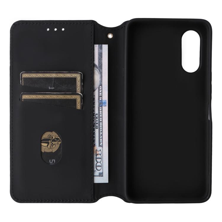 Cubic Grid Texture Flip Leather Phone Case, For Fujitsu Arrows We3, For Fujitsu FCNT Rakuraku F-53E, For Fujitsu Rakuraku A401FC, For Fujitsu Arrows We2 F-52E, For Fujitsu Arrows We2 Plus F-51E, For Fujitsu Arrows N F-51C, For Fujitsu Arrows WE F-51B  ...