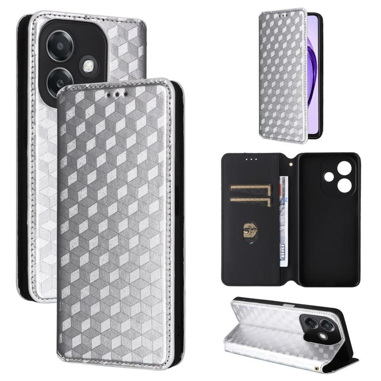 Cubic Grid Texture Flip Leather Phone Case, For OPPO Find X8 5G, For OPPO A3X 5G Global/ 4G / A3 4G / 5G, For OPPO Reno12 F 5G, For OPPO Reno11 A JP / PJH110, For OPPO Reno12 Pro 5G Global, For OPPO Reno12 5G Global, For OPPO A3 Pro 5G Global          ...