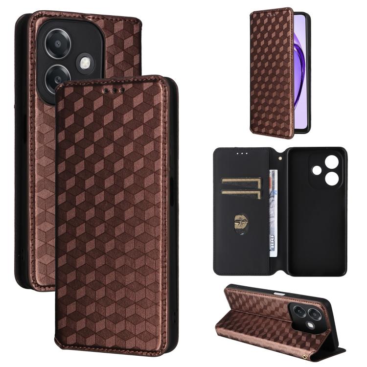 Cubic Grid Texture Flip Leather Phone Case, For OPPO Find X8 5G, For OPPO A3X 5G Global/ 4G / A3 4G / 5G, For OPPO Reno12 F 5G, For OPPO Reno11 A JP / PJH110, For OPPO Reno12 Pro 5G Global, For OPPO Reno12 5G Global, For OPPO A3 Pro 5G Global          ...