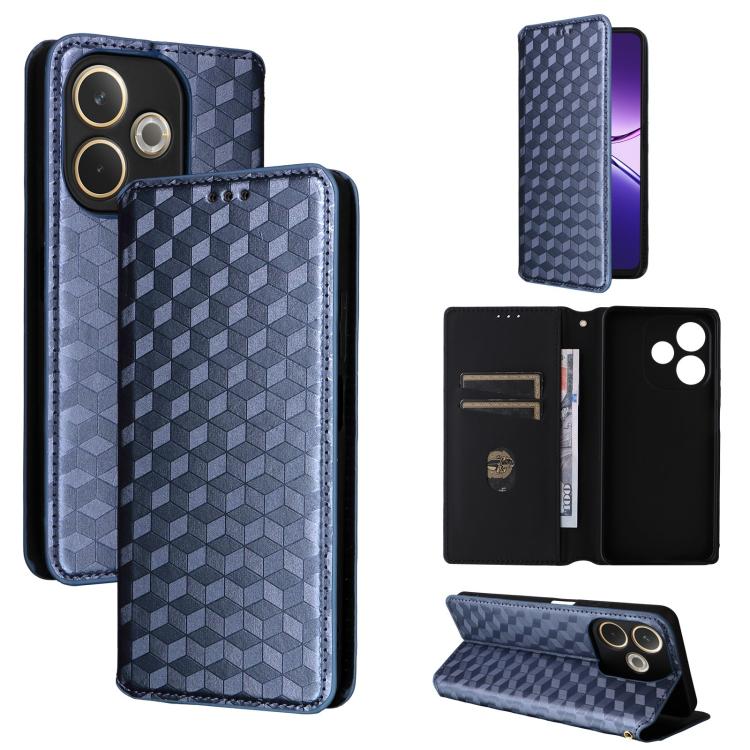 Cubic Grid Texture Flip Leather Phone Case, For OPPO A5x 5G / 4G Global, For OPPO A5 5G / 4G Global / A5M, For OPPO Reno14 Pro Global, For OPPO Reno14 Global, For OPPO K13 5G / K13X 5G / K12S 5G, For OPPO Find X8s+ 5G, For OPPO Find X8s 5G             ...